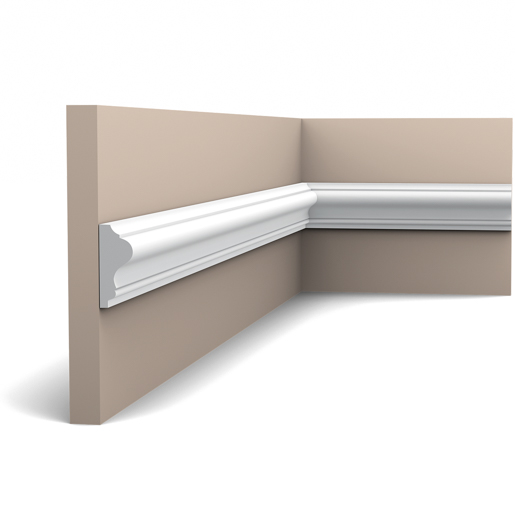Orac Wandleiste P 8030F 200cm 4,0 x 1,5 cm Decken/Friesl.flex.(Luxx.)